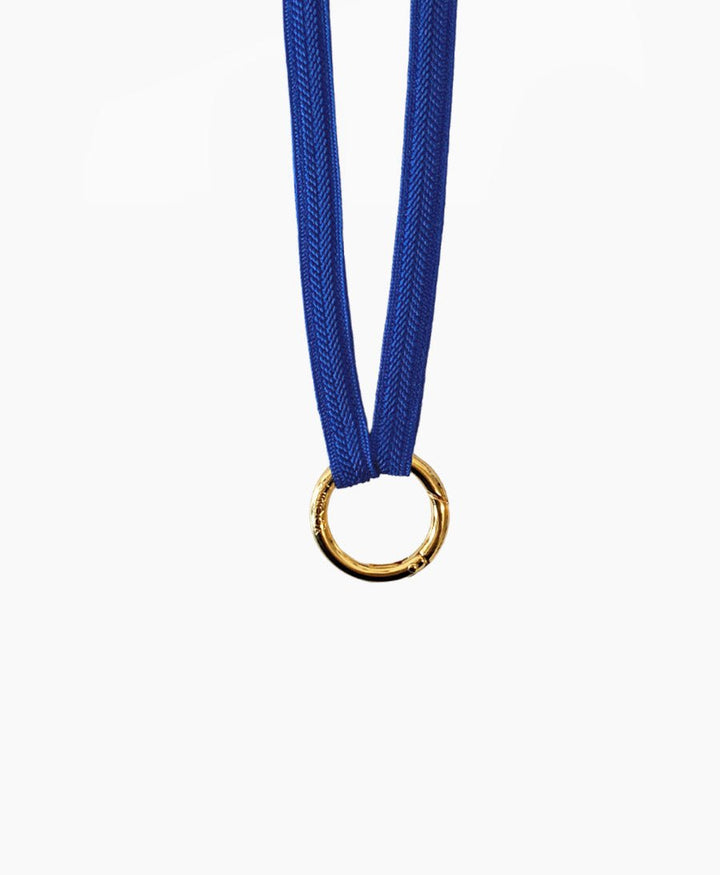 Schlüsselband vergoldeter Karabiner - Royal Blue - YOOMEE - clomes