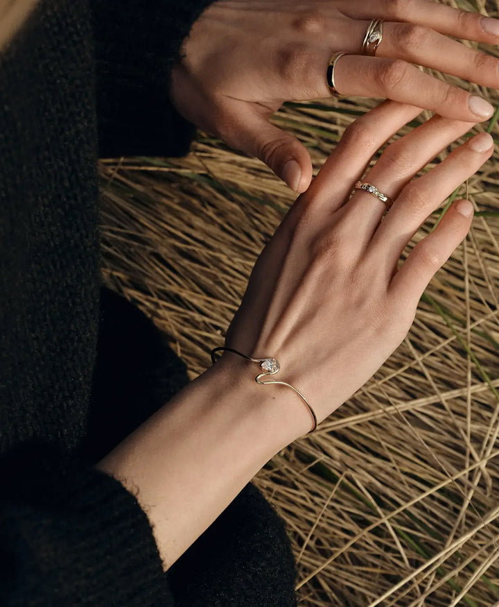 Fingerring vergoldet - Ondée