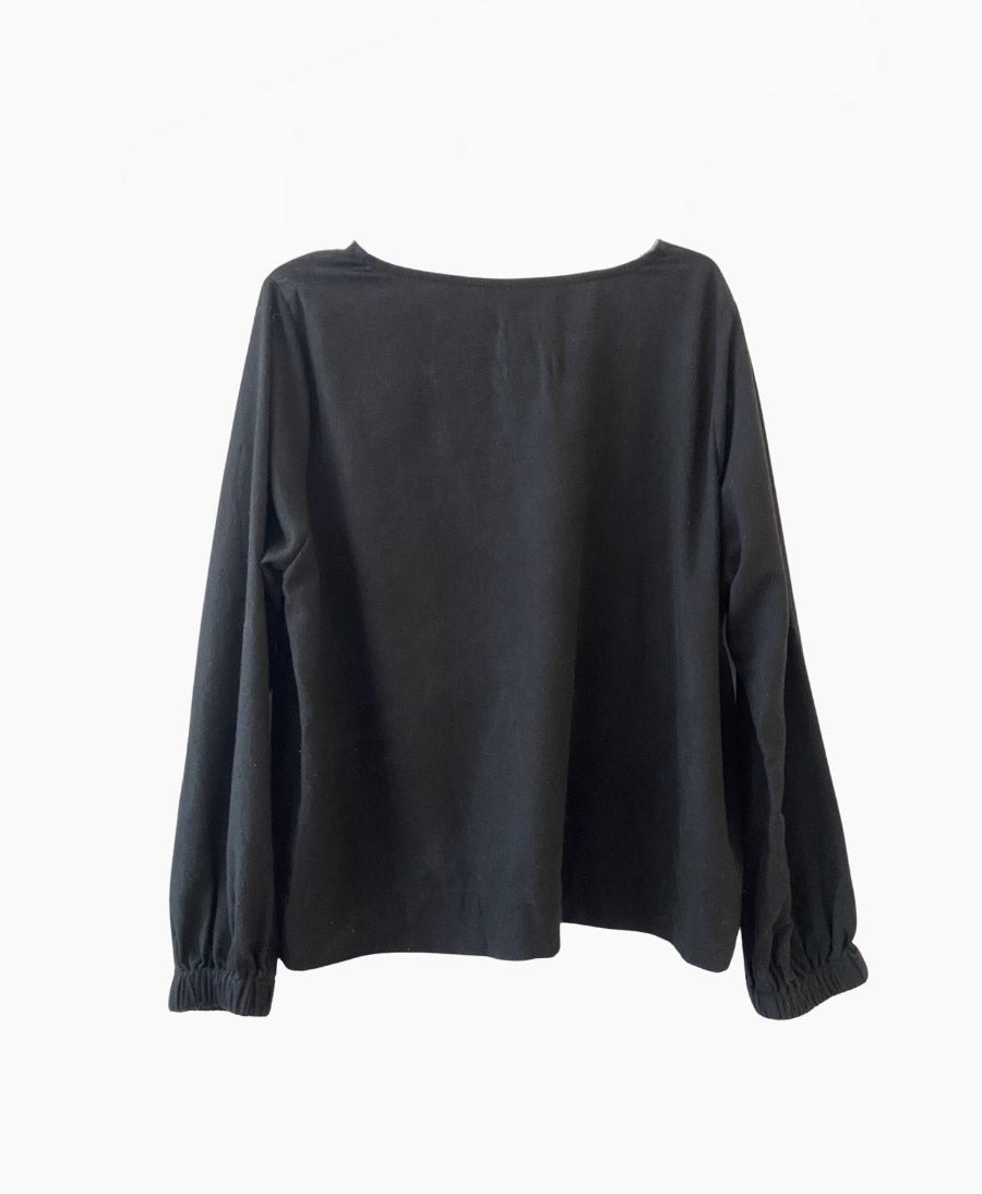 Schwarzes Langarmtop aus Bourette - Secondhand - Jamie &amp; the Jones - clomes