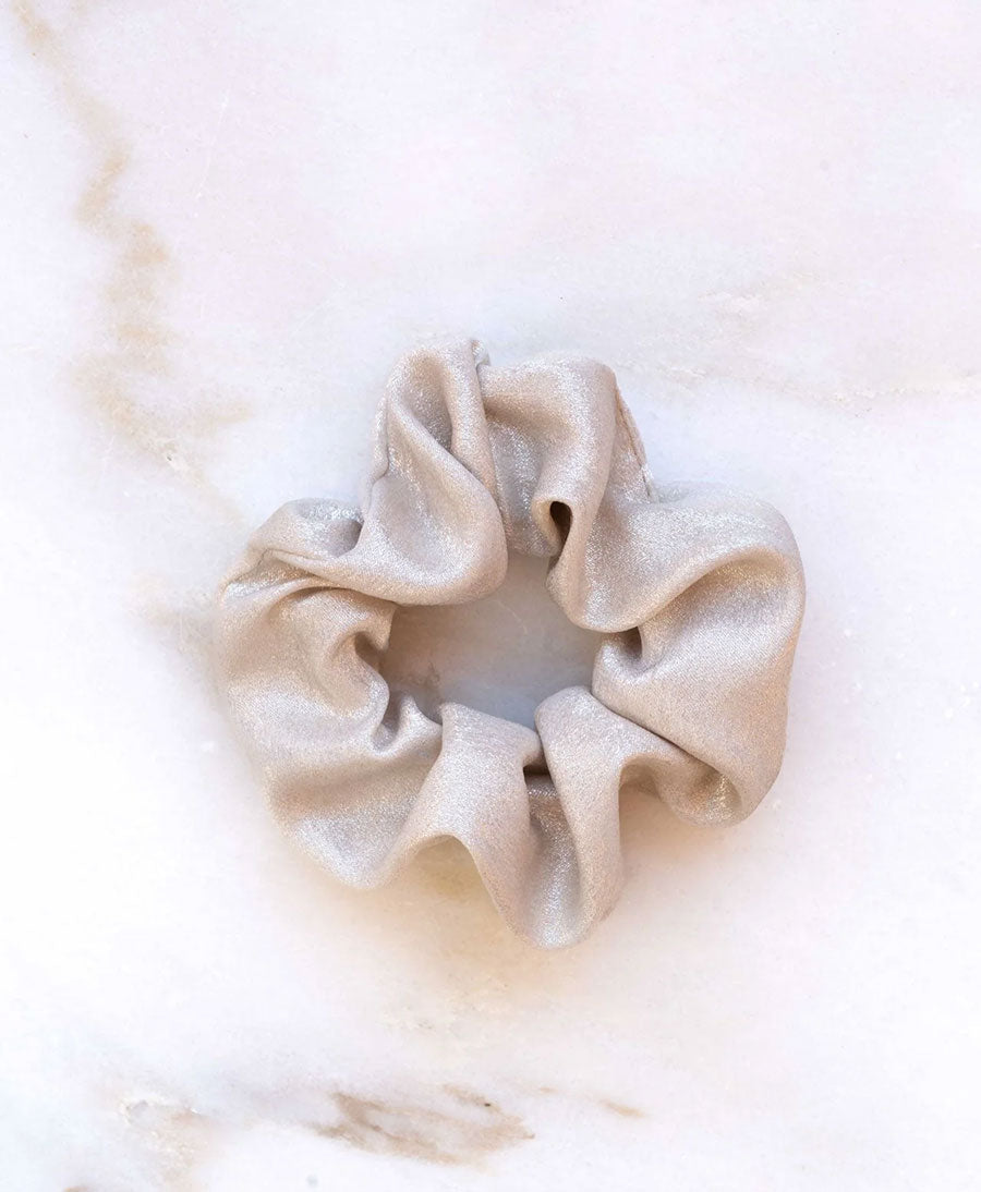 Medina Scrunchie Glitzer - Creme