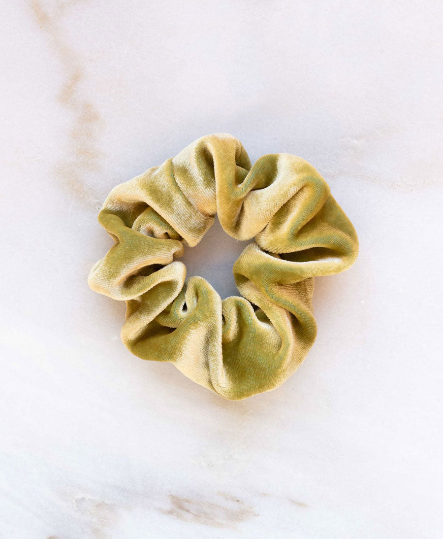 Medina Scrunchie Velvet aus Samt (Seide/Rayon) - Pistachio