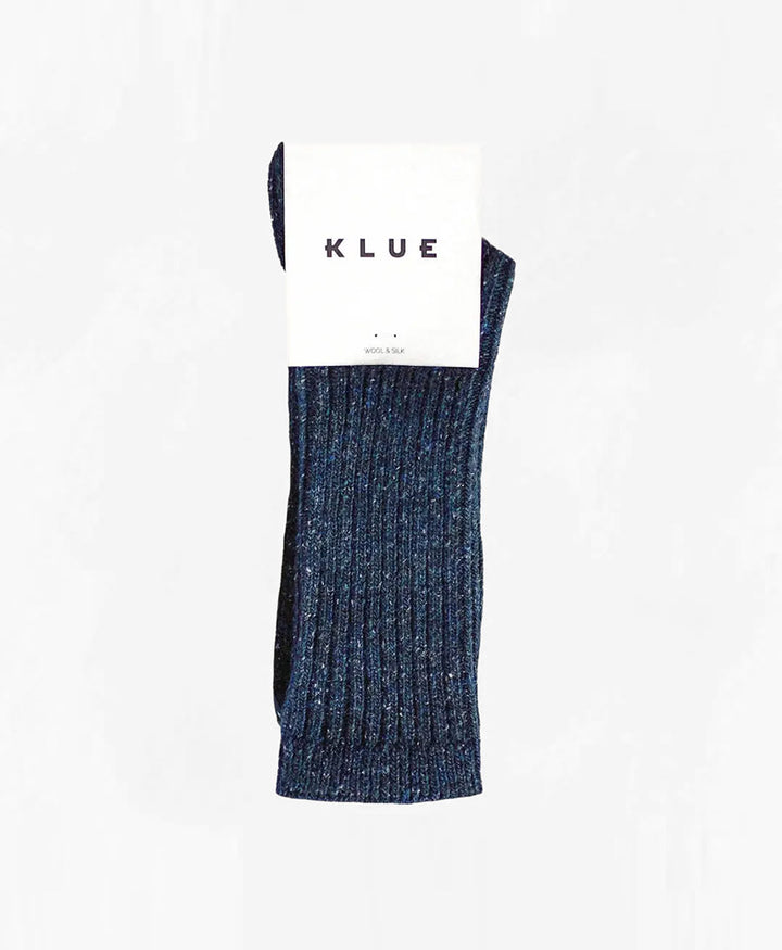 Socken Seide &amp; Wolle - Dunkelblau