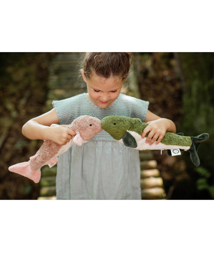 Fisch (klein) Kuscheltier &amp; Wärmekissen - Rosenholz