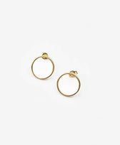 Ohrstecker Small Circle V Design in Vergoldet