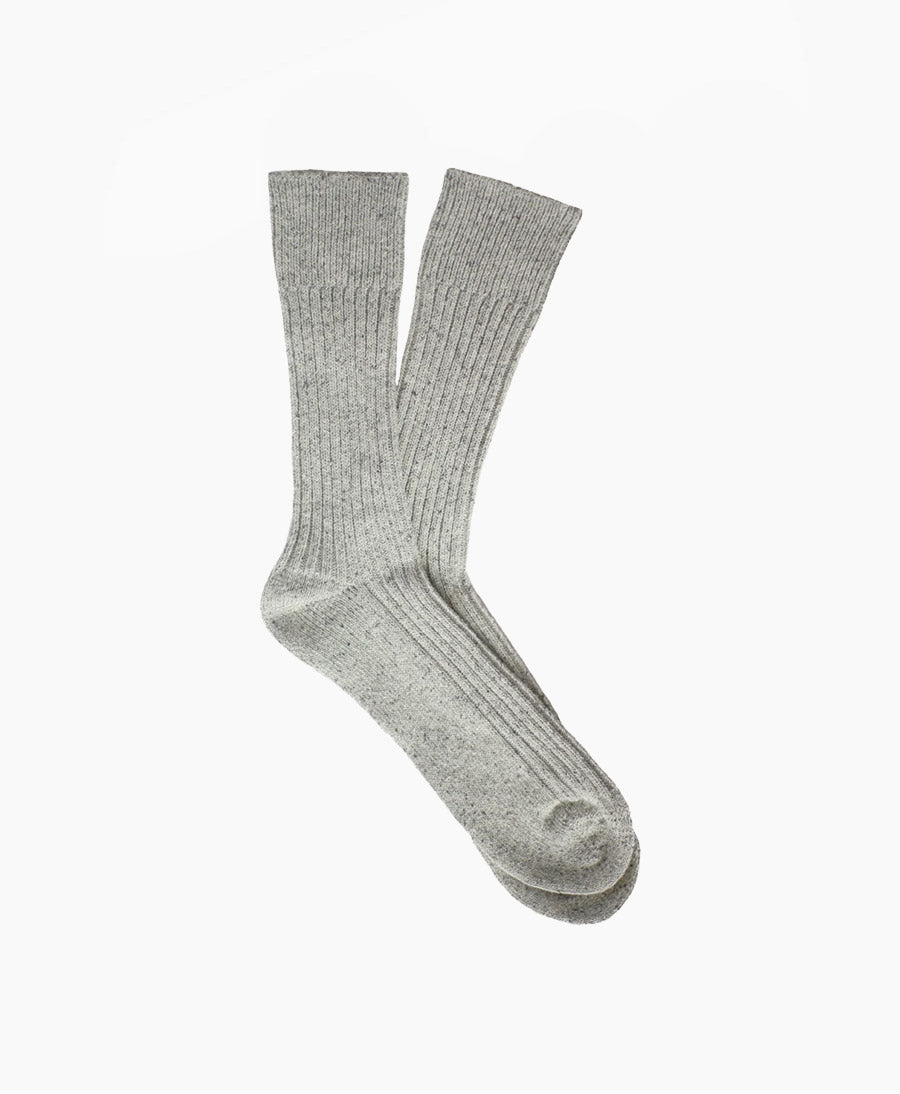 Socken Seide &amp; Wolle - Grau