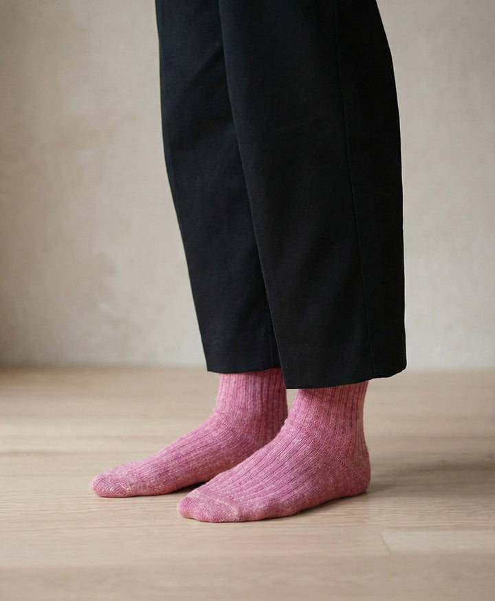 Socken Seide &amp; Wolle - Altrosa
