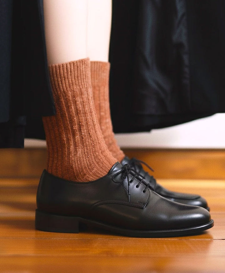 Socken Seide &amp; Wolle - Rostrot