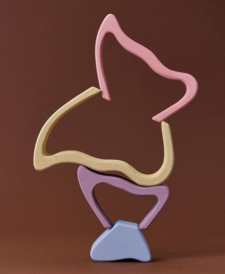Stapelbares Holzspielzeug "Butterfly Wing Pastel Arch Stacker" - Raduga Grez - clomes