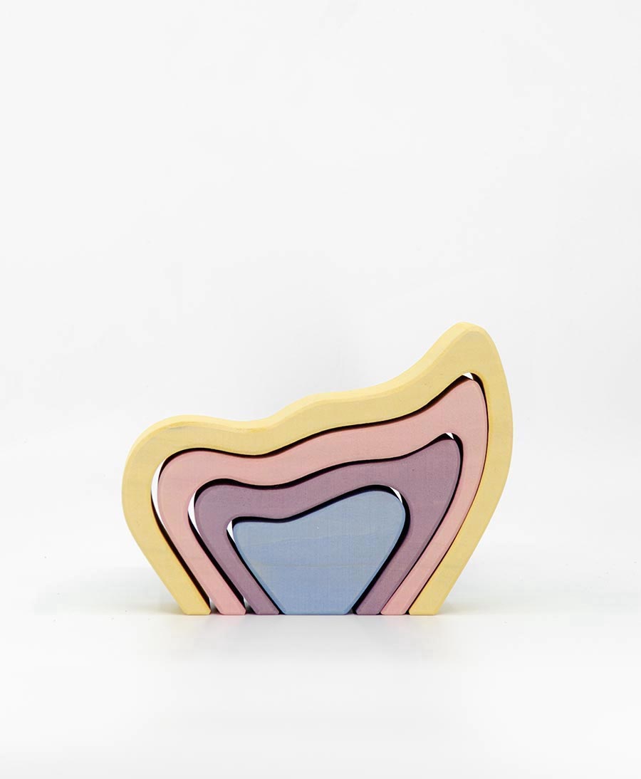 Stapelbares Holzspielzeug "Butterfly Wing Pastel Arch Stacker" - Raduga Grez - clomes