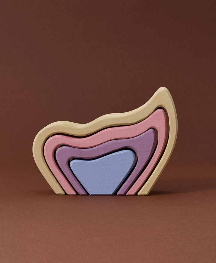 Stapelbares Holzspielzeug "Butterfly Wing Pastel Arch Stacker" - Raduga Grez - clomes