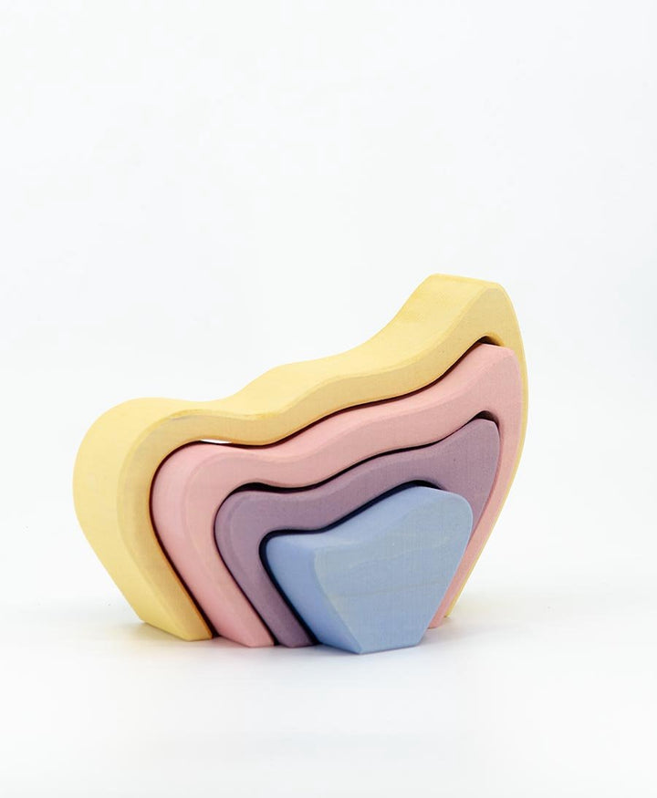 Stapelbares Holzspielzeug "Butterfly Wing Pastel Arch Stacker" - Raduga Grez - clomes