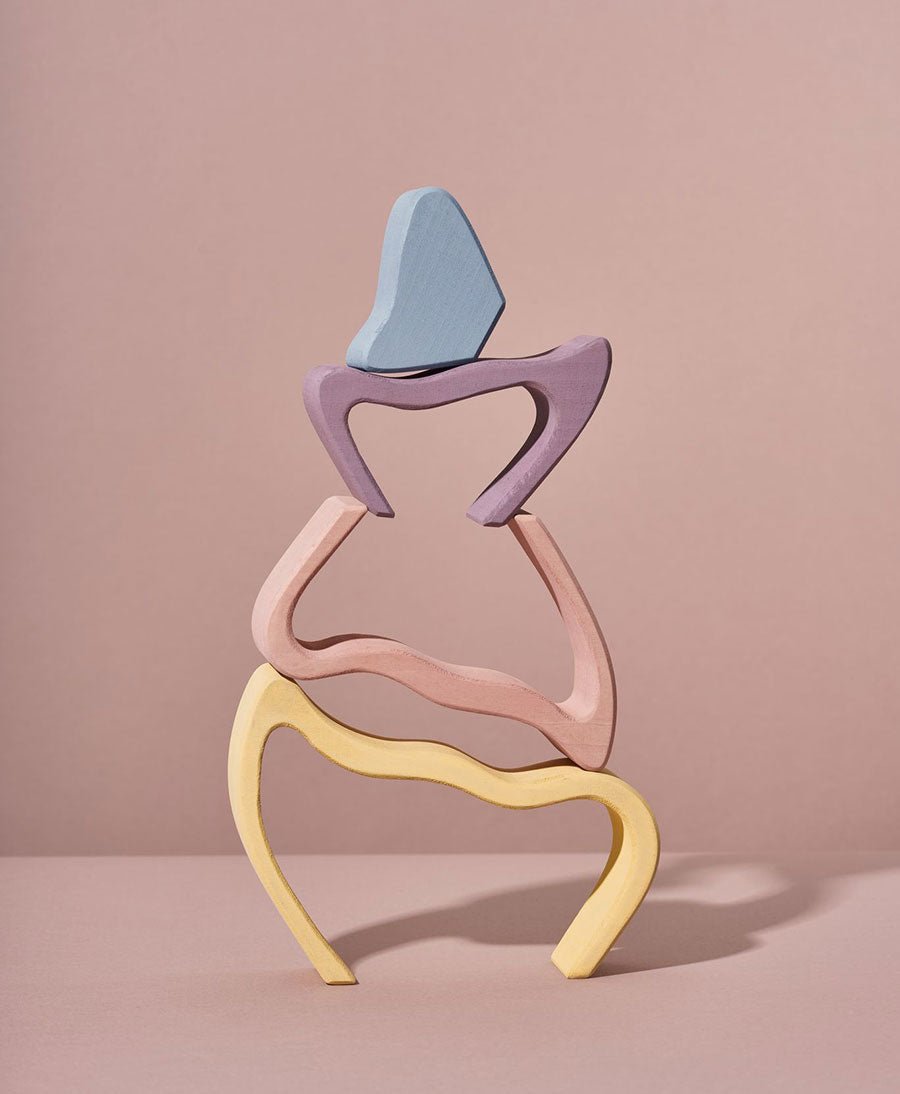 Stapelbares Holzspielzeug "Butterfly Wing Pastel Arch Stacker" - Raduga Grez - clomes