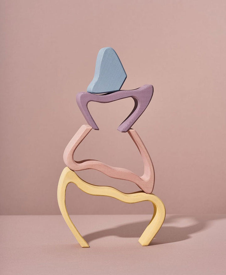 Stapelbares Holzspielzeug "Butterfly Wing Pastel Arch Stacker" - Raduga Grez - clomes