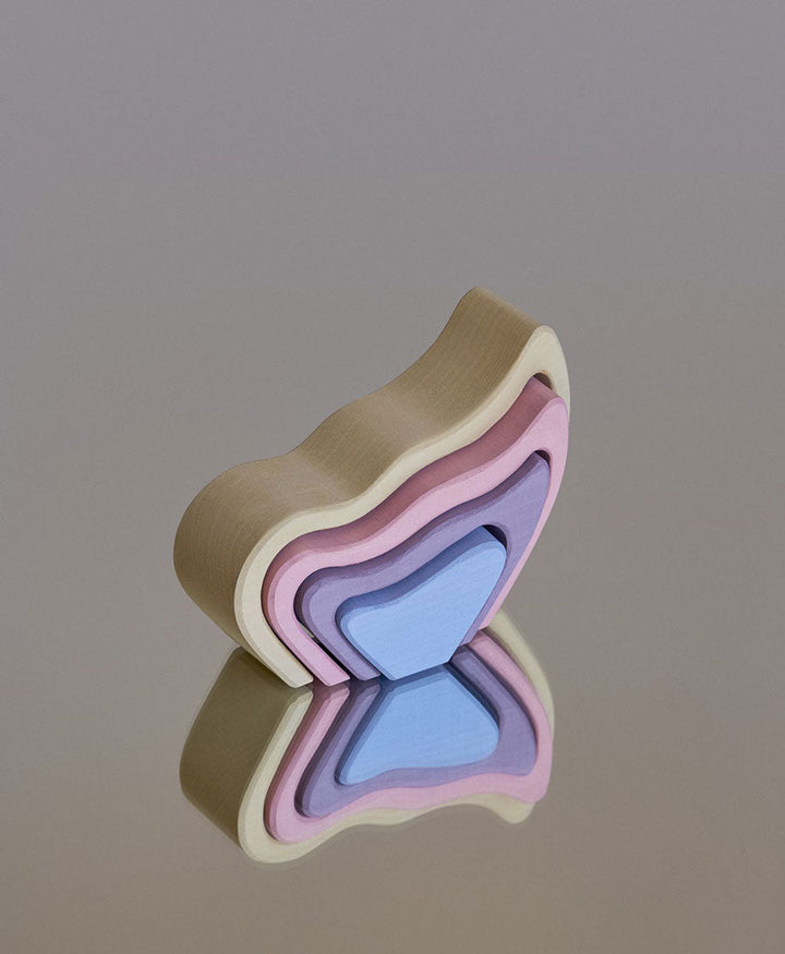 Stapelbares Holzspielzeug "Butterfly Wing Pastel Arch Stacker" - Raduga Grez - clomes