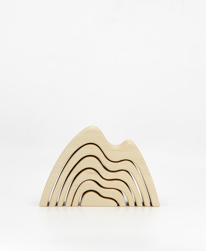 Stapelbares Holzspielzeug "Mountains Small Arch Stacker" - Raduga Grez - clomes