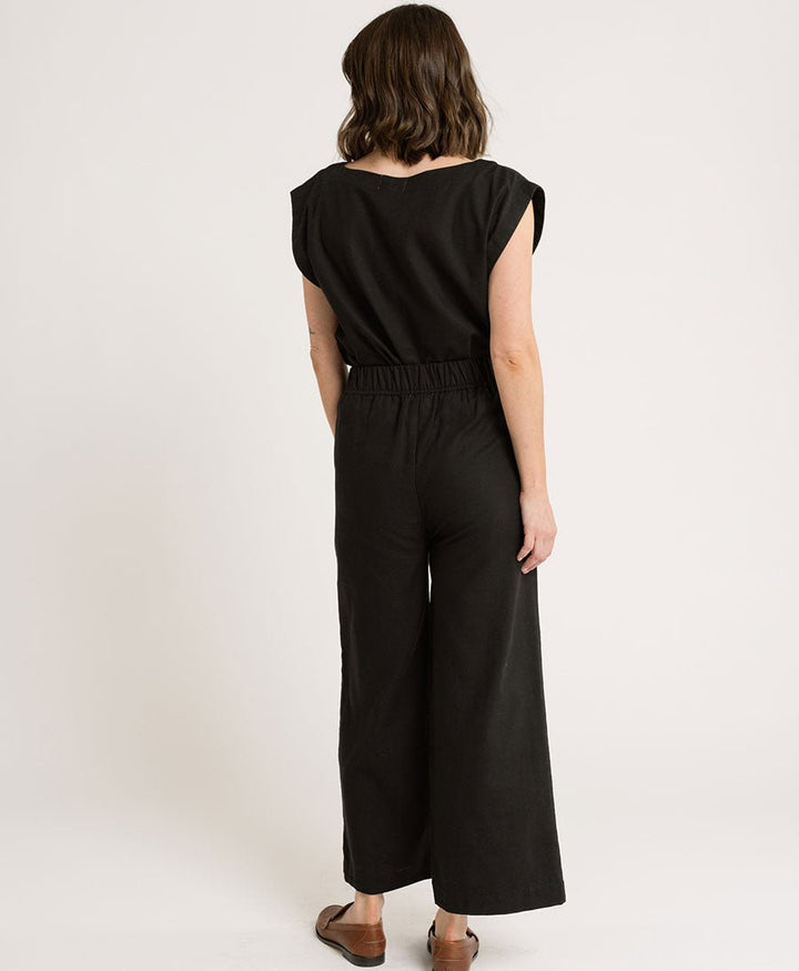 Stoffhose aus Bio - Baumwolle - Schwarz - LAUDE the Label - clomes