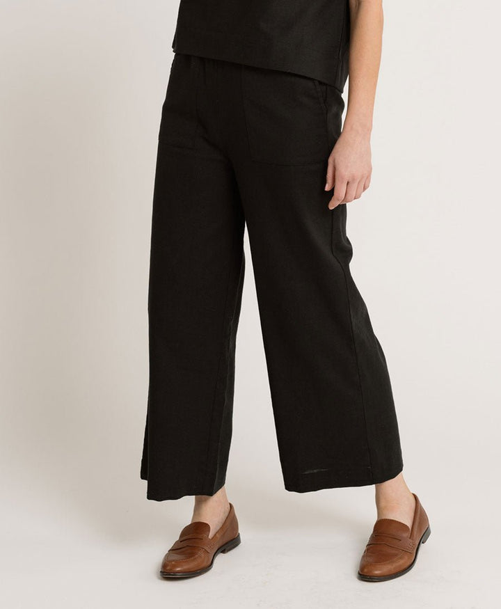 Stoffhose aus Bio - Baumwolle - Schwarz - LAUDE the Label - clomes