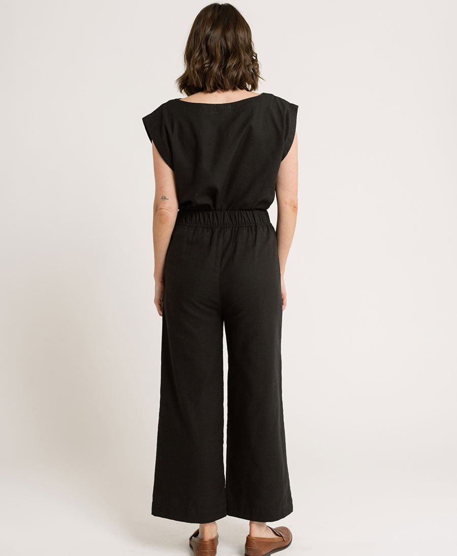 Stoffhose aus Bio - Baumwolle - Schwarz - LAUDE the Label - clomes