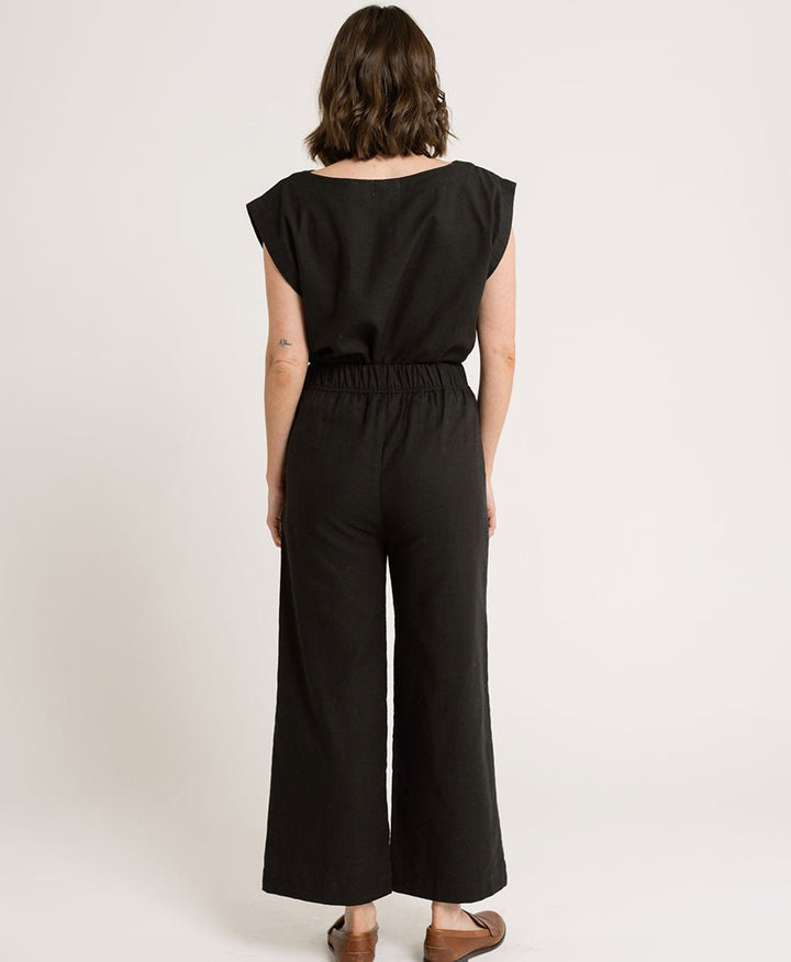 Stoffhose aus Bio - Baumwolle - Schwarz - LAUDE the Label - clomes