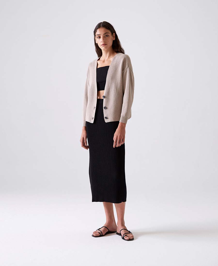 Strickcardigan Taupe von Diarte - Secondhand - Diarte - clomes