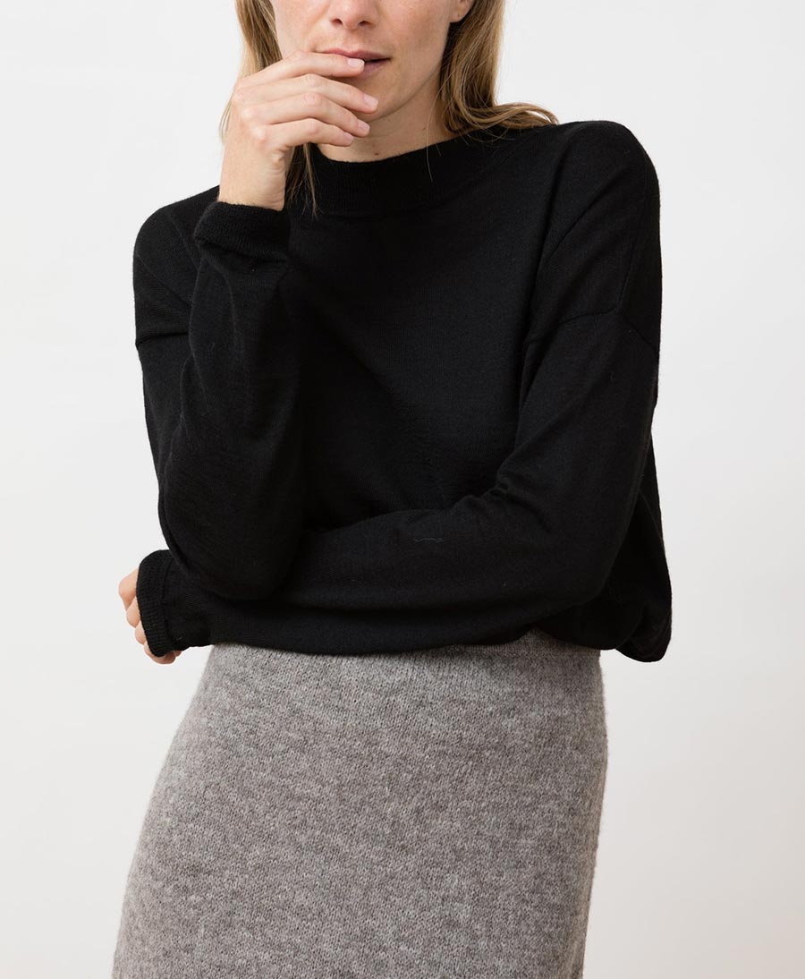 Strickpullover ARVO Sweater (schwarz) - Secondhand - JUNGLE FOLK - clomes
