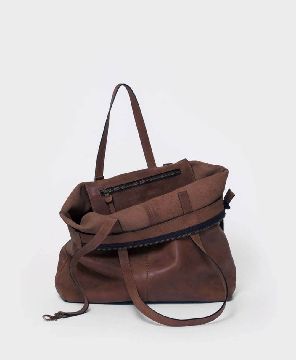 Tote Bag mit Reissverschluss - Dunkelbraun - PARK - clomes