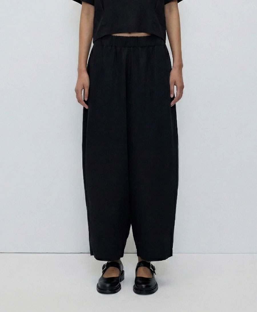Stoffhose TURIN aus Tencel - schwarz