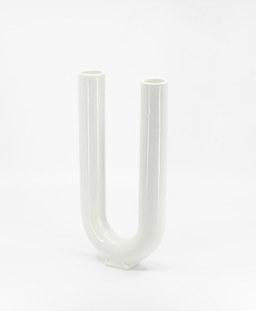 Vase - You weiss glänzend - Valeria Vasi - clomes