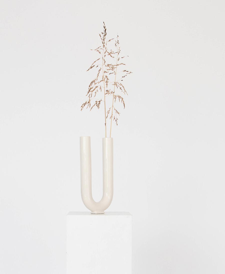 Vase - You weiss glänzend - Valeria Vasi - clomes