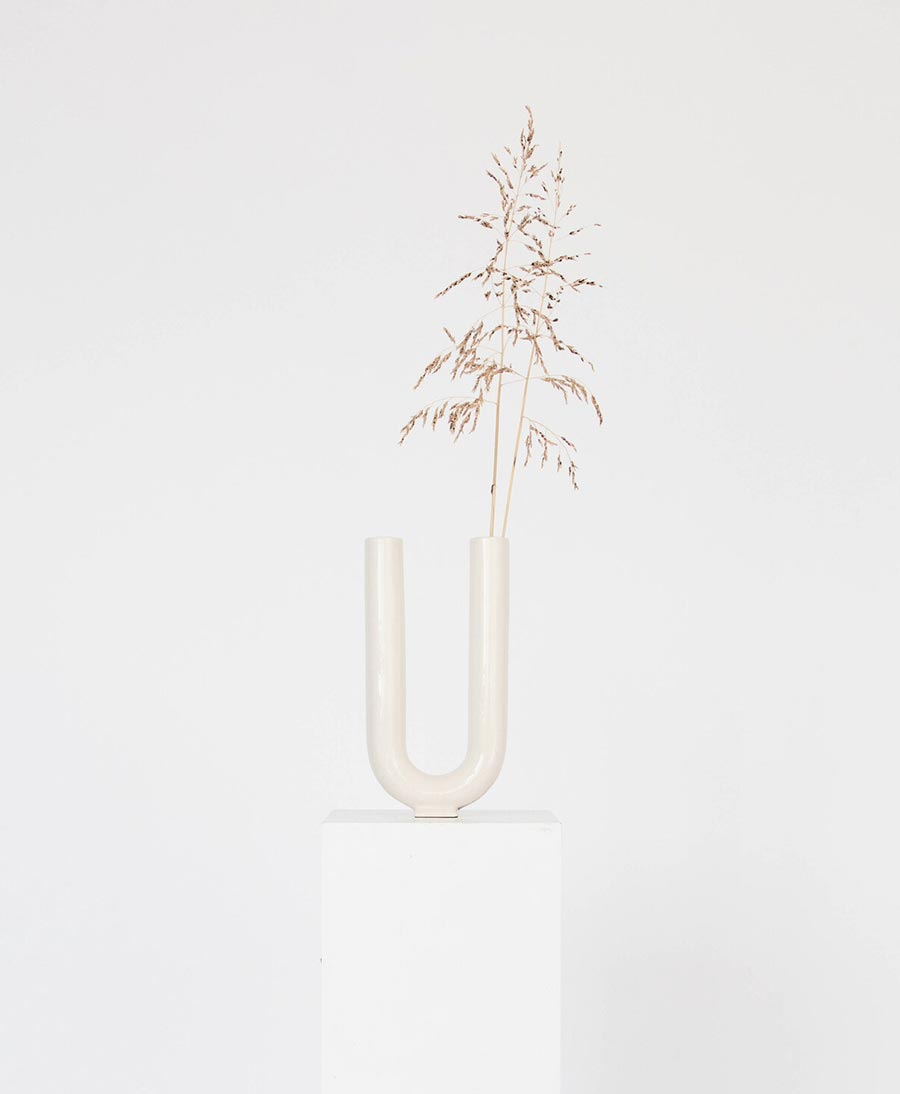 Vase - You weiss glänzend - Valeria Vasi - clomes
