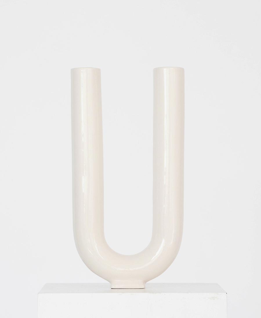 Vase - You weiss glänzend - Valeria Vasi - clomes