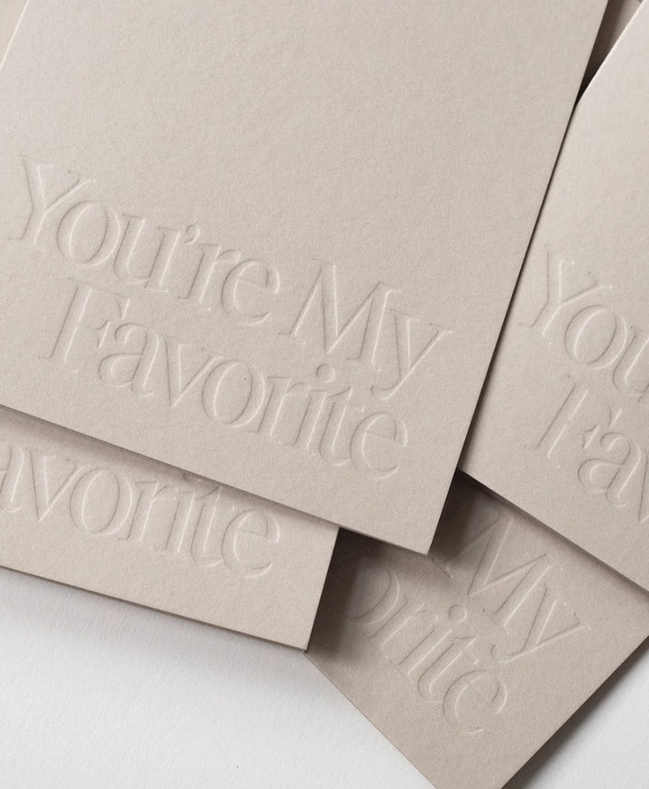 Geprägte Karte mit Couvert "YOU&