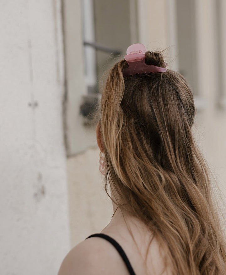 Haarklammer IVY aus Acetat - Zuckerwatte